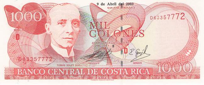 1000 Colones 9.4.2003